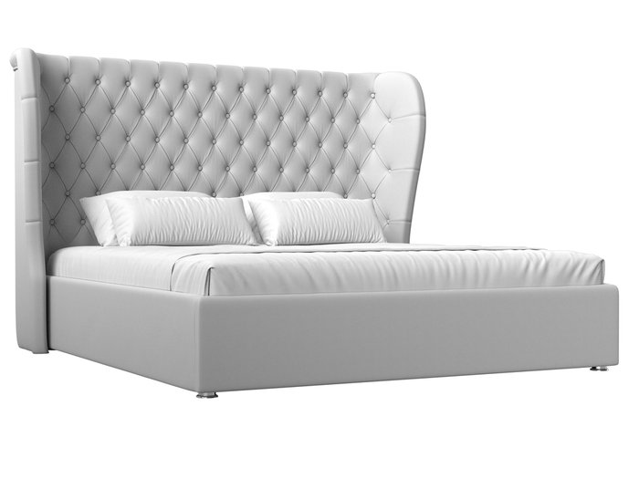 Кровать Далия 160х200 белого цвета с подъемным механизмом