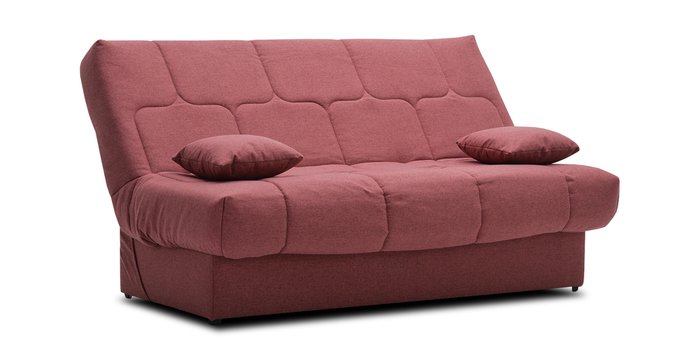 Прямой диван-кровать Вернисаж кораллового цвета - лучшие Прямые диваны в INMYROOM