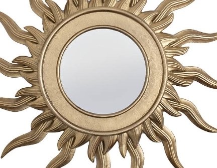 Настенное зеркало Солнце золотого цвета - лучшие Настенные зеркала в INMYROOM