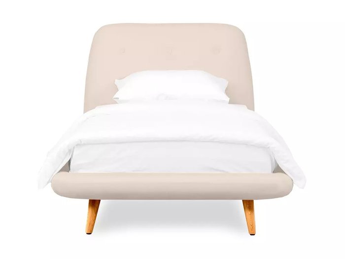 Кровать Loa 90х200 бежевого цвета без подъемного механизма - купить Кровати для спальни по цене 44910.0