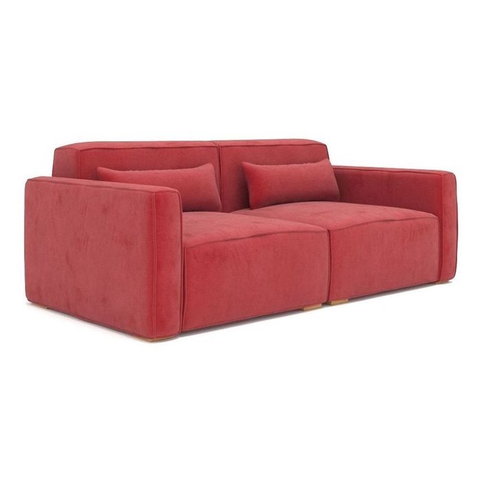 Двухместный диван Cubus красного цвета