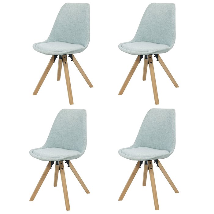 Набор из четырех стульев Harvy светло-голубого цвета