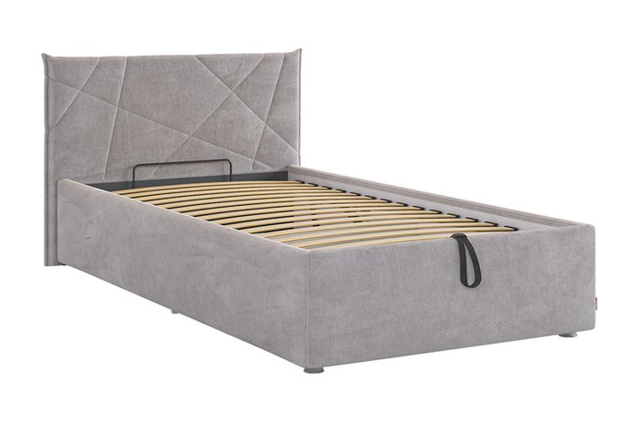 Кровать Квест 90х200 серого цвета с подъемным механизмом - купить Кровати для спальни по цене 21780.0