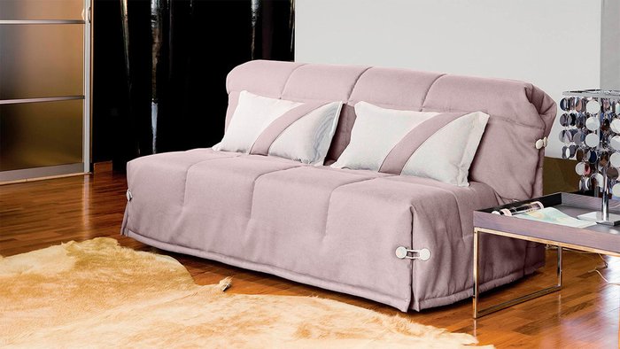 Диван-кровать Корона розового цвета - купить Прямые диваны по цене 62900.0