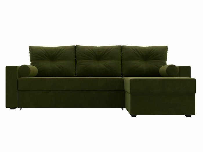 Угловой диван-кровать Верона зеленого цвета правый угол - купить Угловые диваны по цене 44999.0
