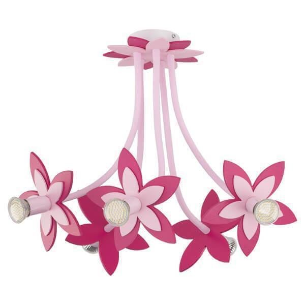 Подвесная люстра Flowers Pink розового цвета - купить Потолочные светильники в детскую по цене 18100.0