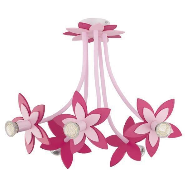 Подвесная люстра Flowers Pink розового цвета - купить Потолочные светильники в детскую по цене 18100.0 Подвесная люстра Flowers Pink розового цвета - купить Потолочные светильники в детскую по цене 18100.0