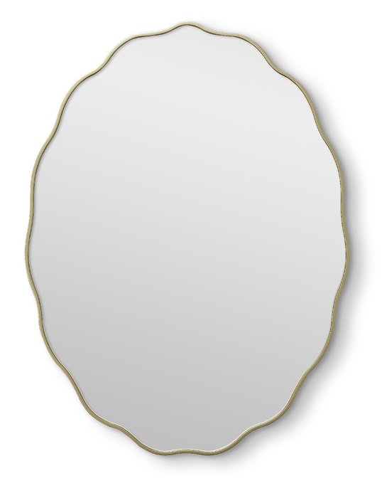 Настенное зеркало Fancy Oval 60х80 золотого цвета