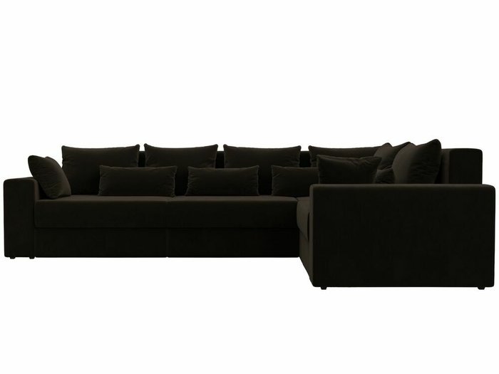 Угловой диван-кровать Майами Long темно-коричневого цвета правый угол - купить Угловые диваны по цене 85999.0