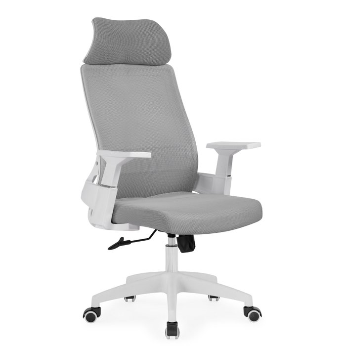 Офисное кресло Flok серо-белого цвета