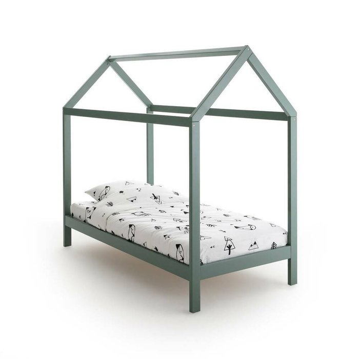 Кровать-шатер из массива сосны Archi 90х190 белого цвета - купить Одноярусные кроватки по цене 33078.0