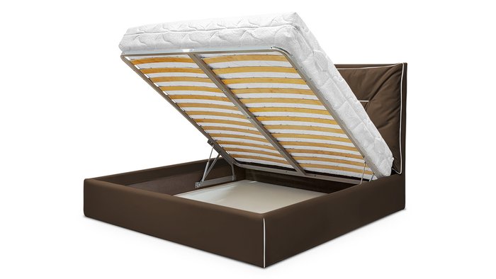 Кровать Миранда 180х200 темно-коричневого цвета - купить Кровати для спальни по цене 61400.0