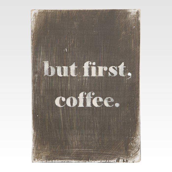 Панно But first coffee - купить Декор стен по цене 1879.0