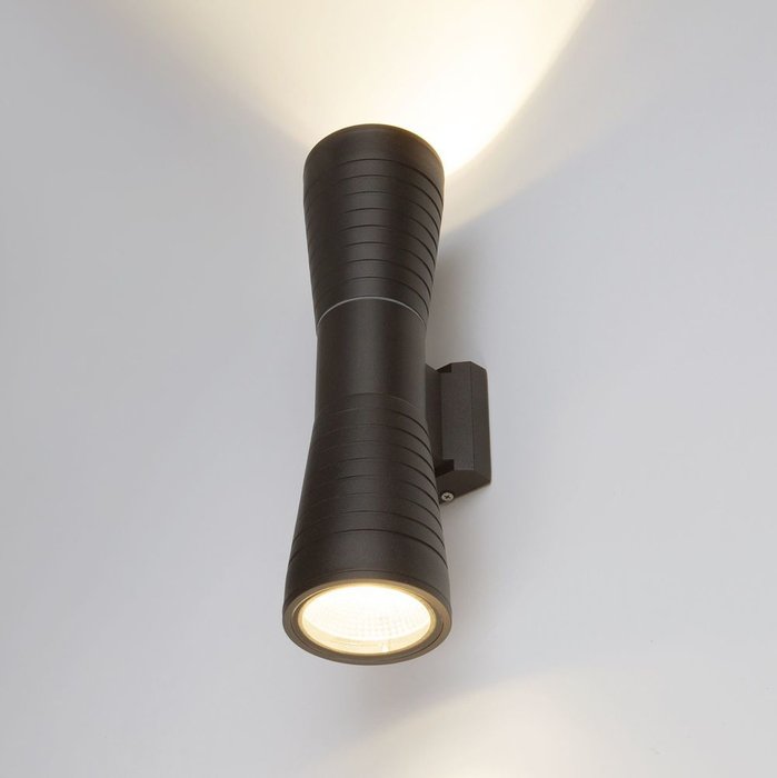Настенный светодиодный светильник Tube double черного цвета