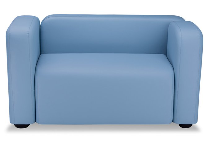 Прямой диван Квадрато Стандарт голубого цвета - купить Прямые диваны по цене 39040.0
