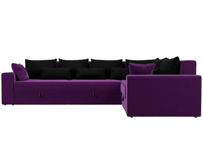 Угловой диван-кровать Мэдисон Long фиолетово-черного цвета - купить Угловые диваны по цене 70990.0