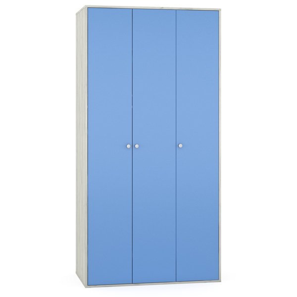 Распашной шкаф Тетрис синего цвета