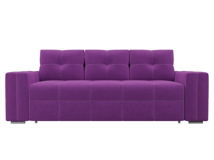Прямой диван-кровать Леос фиолетового цвета - купить Прямые диваны по цене 37390.0