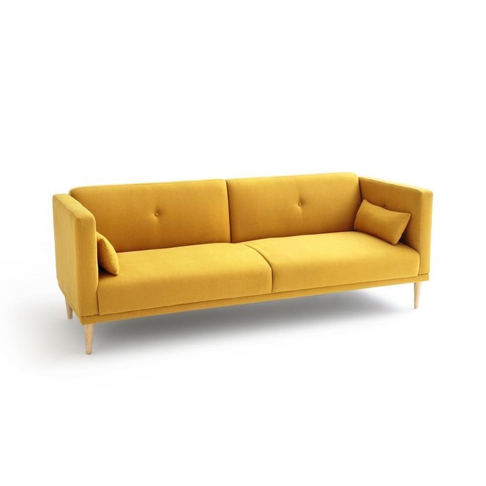 Диван-кровать раскладной Loan желтого цвета - лучшие Прямые диваны в INMYROOM