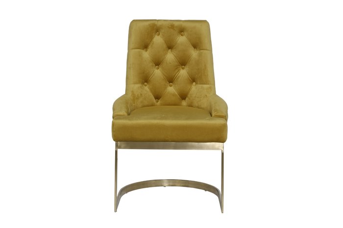Стул оливкового цвета на металлическом каркасе  - купить Обеденные стулья по цене 41600.0