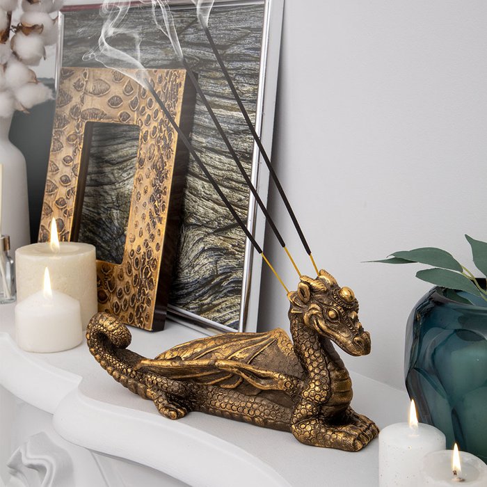 Подставка для благовоний и ароматических палочек Дракон бронзового цвета - лучшие Подсвечники в INMYROOM