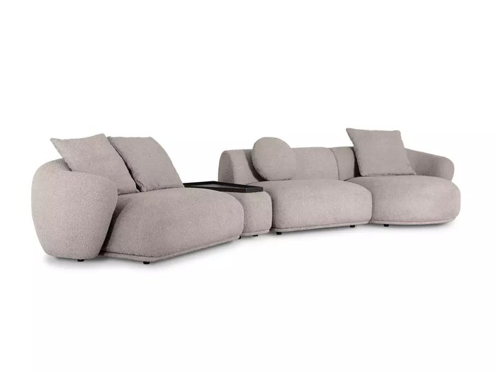 Модульный диван Fabro серо-бежевого цвета - купить Прямые диваны по цене 371970.0