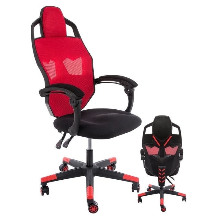 Компьютерное кресло Knight черно-красного цвета