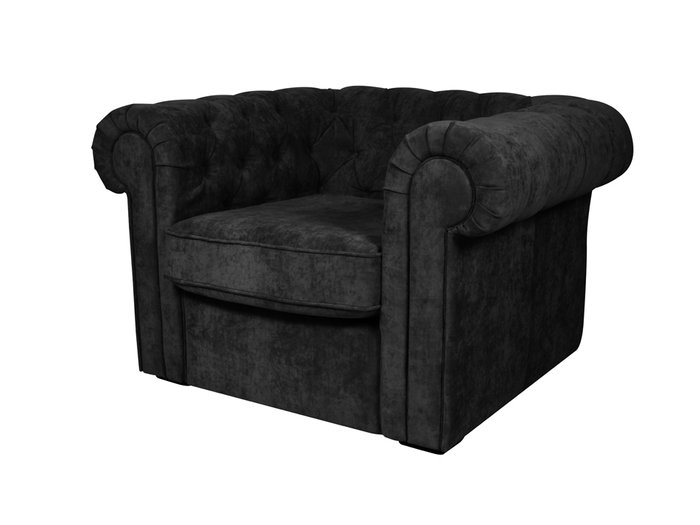 Кресло Chesterfield черного цвета  - купить Интерьерные кресла по цене 59760.0