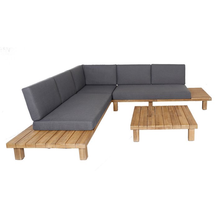 Угловой диван Burlington серого цвета - купить Садовые диваны по цене 237990.0
