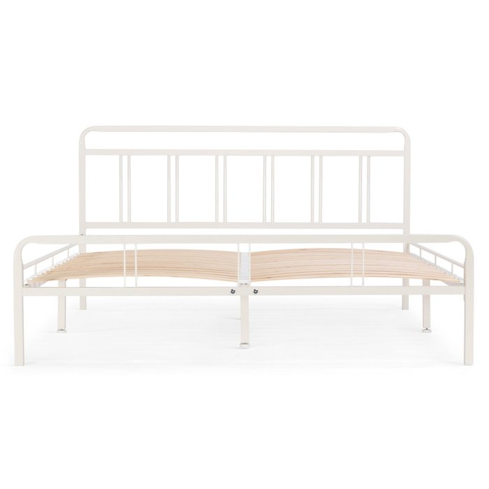 Кровать металлическая Рейк 120х200 белого цвета - лучшие Кровати для спальни в INMYROOM