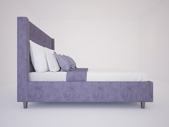 Кровать Ansambel с обивкой из ткани фиолетового цвета 160х200  - купить Кровати для спальни по цене 102000.0
