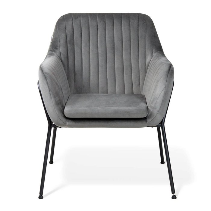 Кресло интерьерное с подлокотниками серого цвета - купить Интерьерные кресла по цене 18700.0