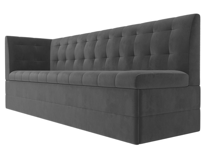 Угловой диван-кровать Бриз серого цвета с углом слева - лучшие Угловые диваны в INMYROOM