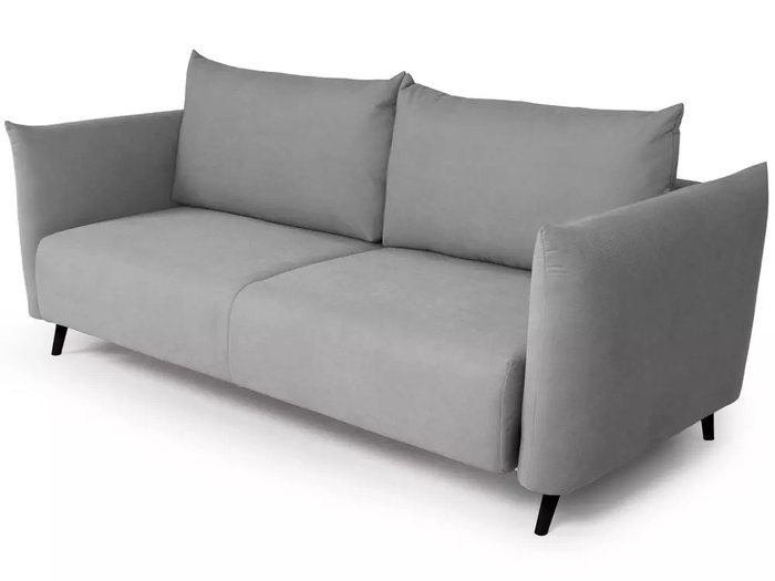 Диван-кровать Menfi серого цвета с черными ножками - купить Прямые диваны по цене 111960.0