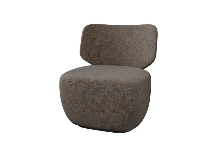 Кресло E5.2 в обивке из рогожки коричневого цвета - купить Интерьерные кресла по цене 40900.0