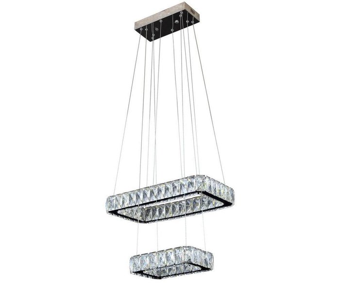 Подвесной светодиодный светильник Тор-Кристалл из металла и хрусталя 