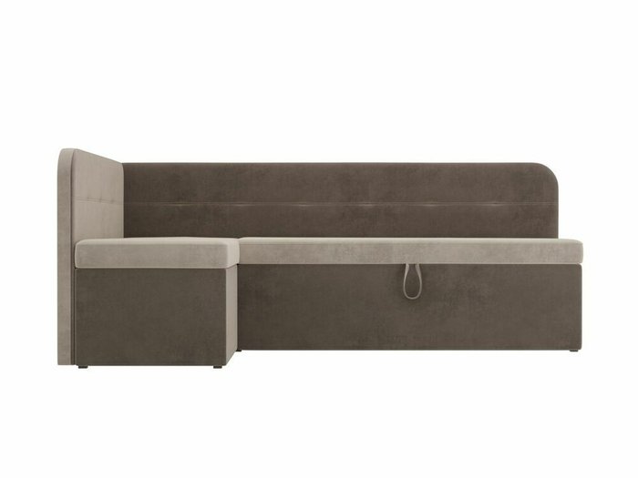 Угловой диван-кровать Форест бежево-коричневого цвета левый угол - купить Угловые диваны по цене 42999.0