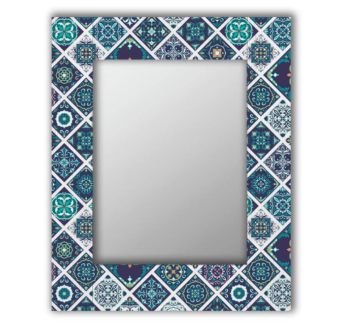 Настенное зеркало Португальская плитка 90х90