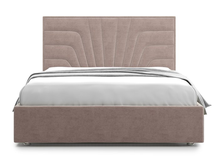 Кровать Premium Milana 160х200 коричнево-бежевого цвета с подъемным механизмом - купить Кровати для спальни по цене 73400.0