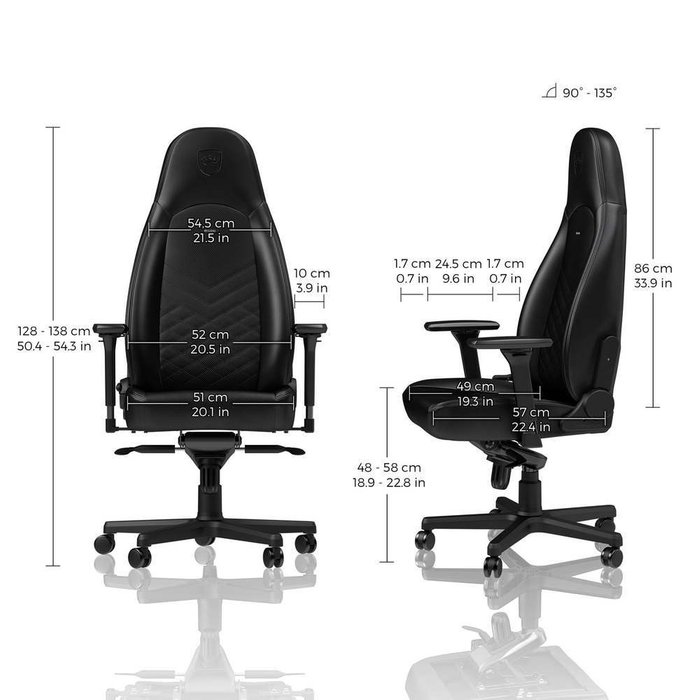 Игровое кресло Icon черного цвета - лучшие Офисные кресла в INMYROOM