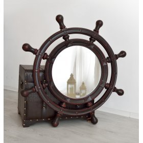 Стильное настенное зеркало Штурвал - лучшие Настенные зеркала в INMYROOM