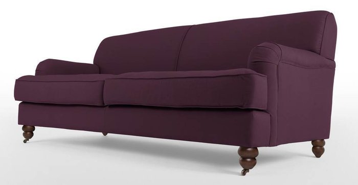 Диван Orson трехместный пурпурного цвета - купить Прямые диваны по цене 57900.0