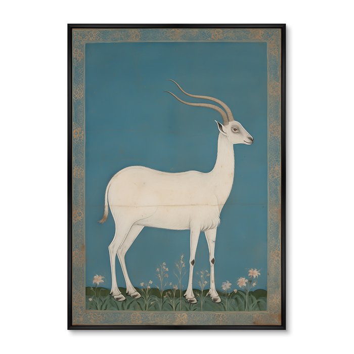 Репродукция картины White goats, No 1, 2024г.