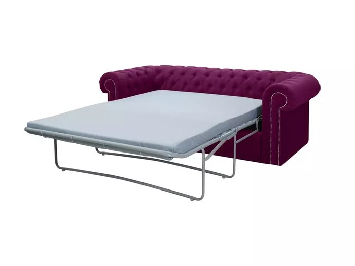 Диван-кровать Chesterfield фиолетового цвета - лучшие Прямые диваны в INMYROOM Диван-кровать Chesterfield фиолетового цвета - лучшие Прямые диваны в INMYROOM