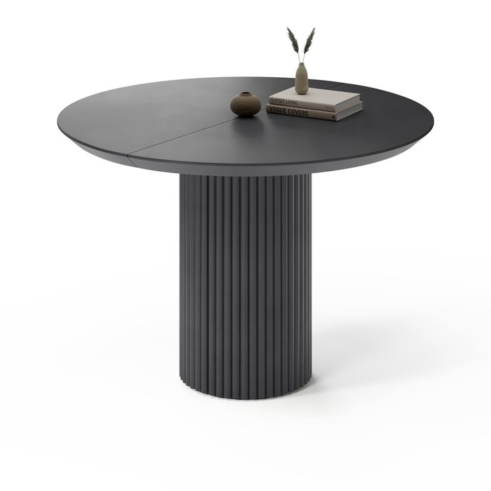 Раздвижной обеденный стол Ботейн S черного цвета - лучшие Обеденные столы в INMYROOM