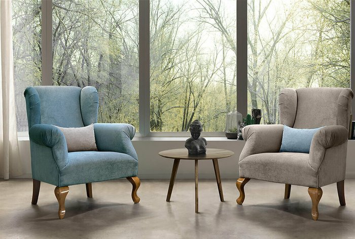 Кресло Шоттэ синего цвета - лучшие Интерьерные кресла в INMYROOM