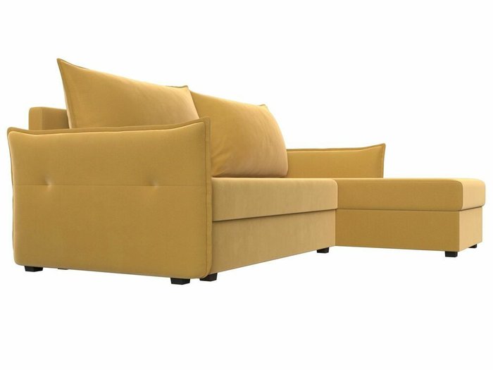 Угловой диван-кровать Лига 004 желтого цвета угол правый  - лучшие Угловые диваны в INMYROOM