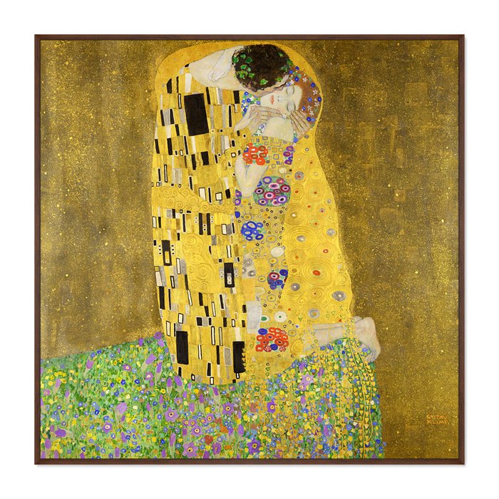 Репродукция картины The Kiss 1907 г. - купить Картины по цене 29999.0