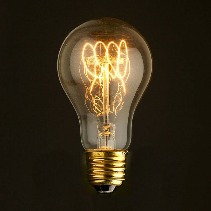 Ретро лампа накаливания E27 60W 220V 7560-T формы груши - купить Лампочки по цене 670.0