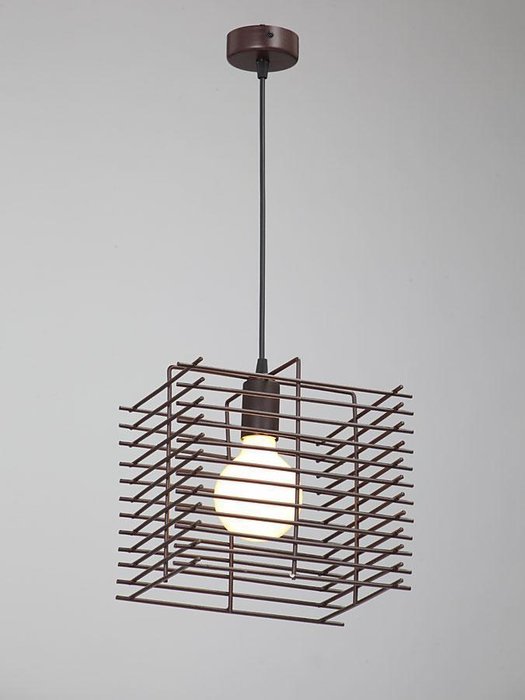 Подвесной светильник из металла коричневого цвета - купить Подвесные светильники по цене 2434.0